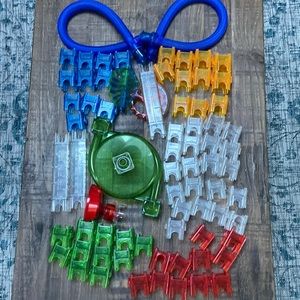 Q-Ba marble maze building blocks and stunt accessories 73 pc STEM Creative gift